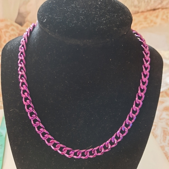 New Elegant Purple Chain Necklace - Picture 2 of 6